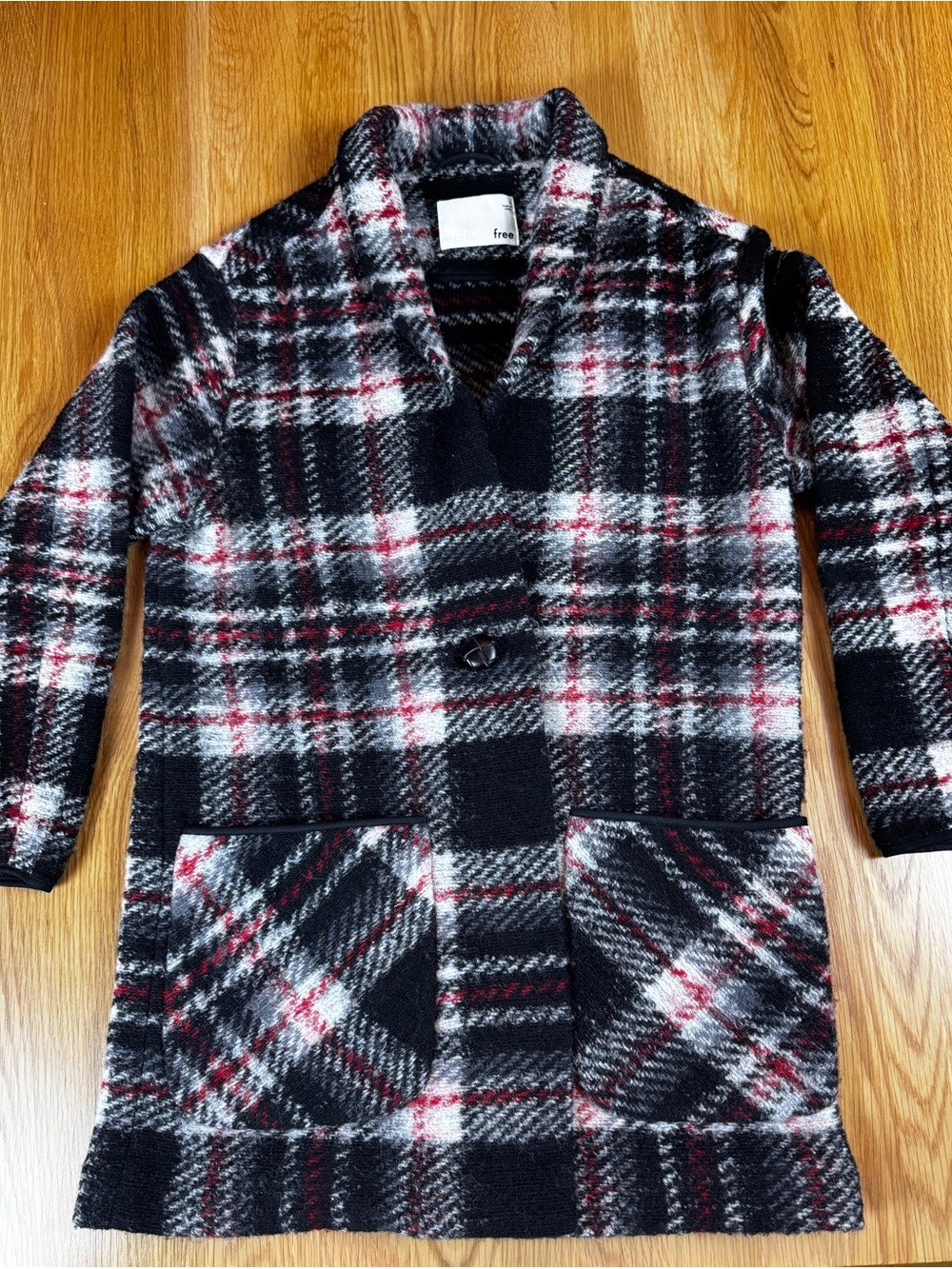 Wilfred Free Off Duty Jacket Red Plaid Wool Sz S